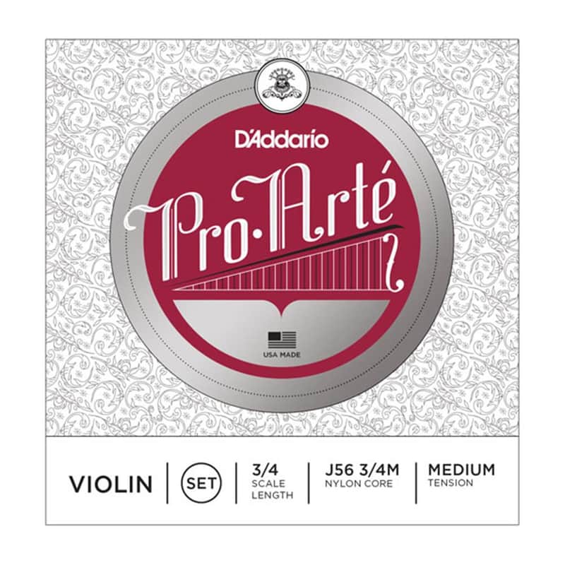 D'Addario Pro-Arte Violin String Set, 3/4 Scale, Medium Tension image 1
