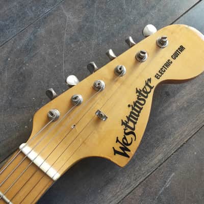 1976 Westminster Japan Stratocaster Matsumoku Electric Guitar (Black) image 6