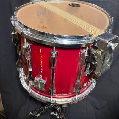 Pearl - 10x14" Maple 12-lug Marching Snare Drum 1980's - Red Wrap image 16