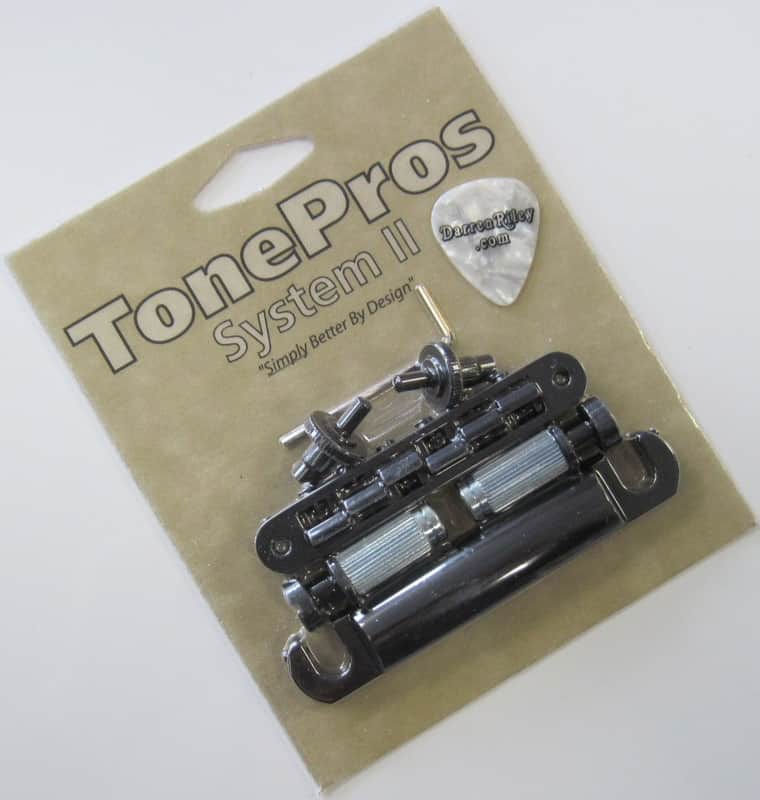TonePros LPS02-B Standard Tuneomatic/Tailpiece Set Black image 1