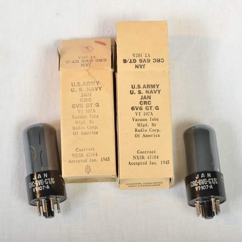 RCA 6V6 GT/G JAN NOS matched pair 1945 - WWII image 1
