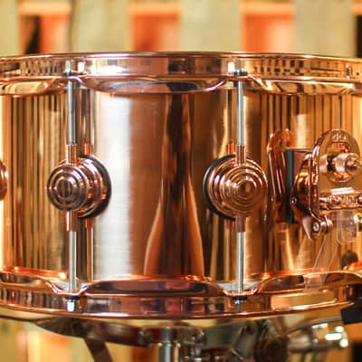 DW 6.5x14 Collector's Polished Copper Snare Drum w/ Copper Hardware image 2