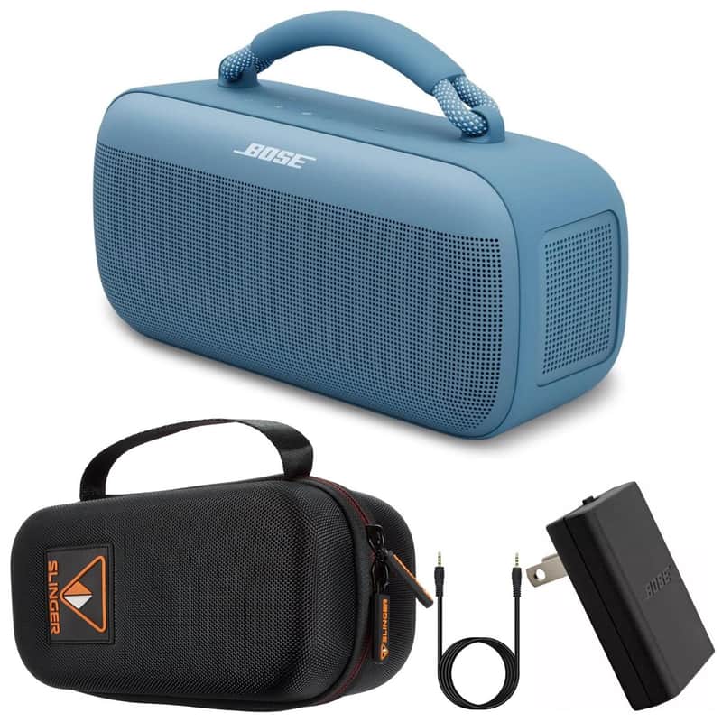 Bose SoundLink Max Bluetooth Speaker + Hard Shell Travel Case and USB Plug and AUX Cable image 1