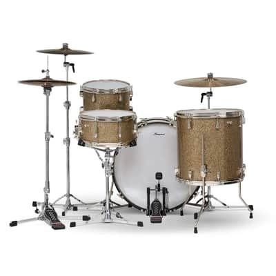 Slingerland Radio King 4pc Drum Set 24/13/16/14 Gold Glass image 3