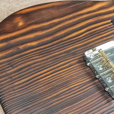 MyDream Partcaster Custom Built - Torch-burned Pinecaster Hepcat 55 image 12