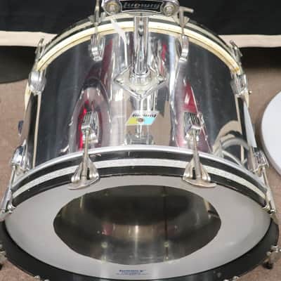 US LUDWIG 1970S STAINLESS STEEL 5PC KIT 05142022 image 7