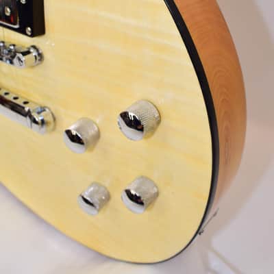HardLuck Kings Bossman HLK Series LP Style Electric Guitar, FMT, Natural image 4