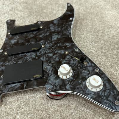 EMG SL20 Steve Lukather HSS Prewired Loaded Pickguard 2010s - Black/Black Pearl image 3