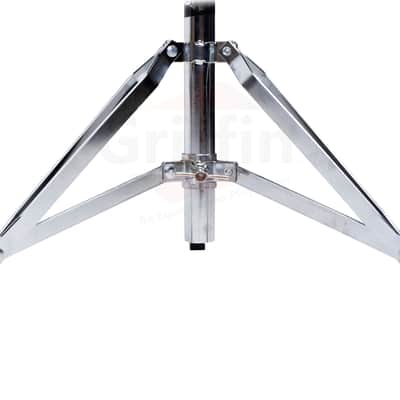 Drummer's Throne Seat, Snare Drum Stand & Straight Cymbal Stand Hardware Set (3 Piece Kit) by GRIFFIN | Comfortable Percussion Chair & Lightweight Mount for Standard Drums, Tom-Toms & Practice Pad image 5