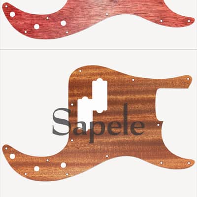 Van Dyke-Harms Fender Precision Bass Pickguard, Single, Many Exotic Hardwoods, 10 or 13 hole, P-Bass image 5