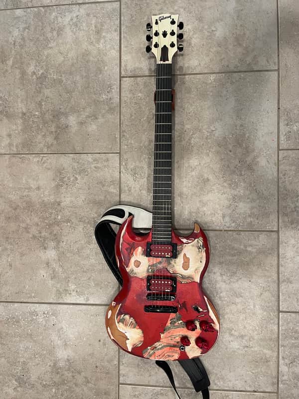 Gibson SG Baritone 2014 marble relic image 1