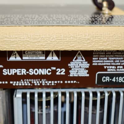 2024 Fender Super-Sonic 22 22-Watt 1x12" Combo Guitar Amp, Blonde w/ Footswitch & Cover image 7