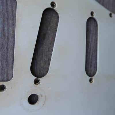 62 Fender Stratocaster Pickguard 11 hole Celluloid Vintage White / Cream USA vintage RI 60 61 image 8