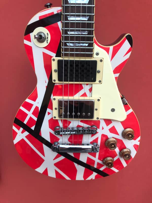 Edwards ESP E-LP-48S -VH Van Halen Stripes Mini Gibson Les | Reverb