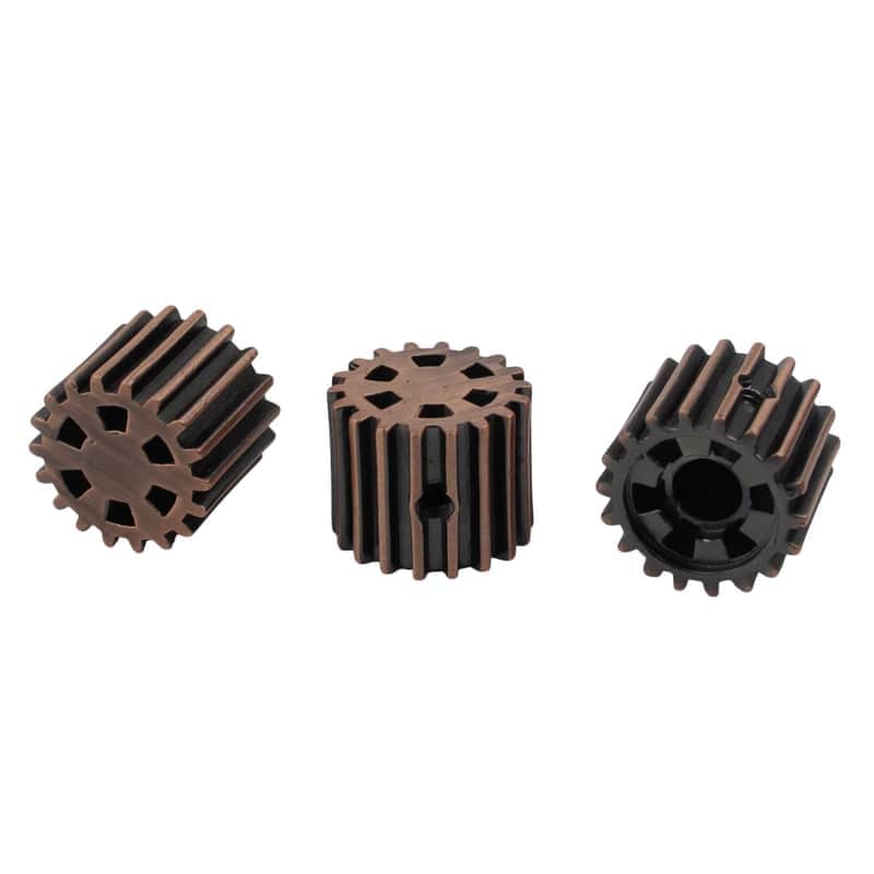 3pcs Bronze Knurled Guitar and Bass Control Knobs Set image 1