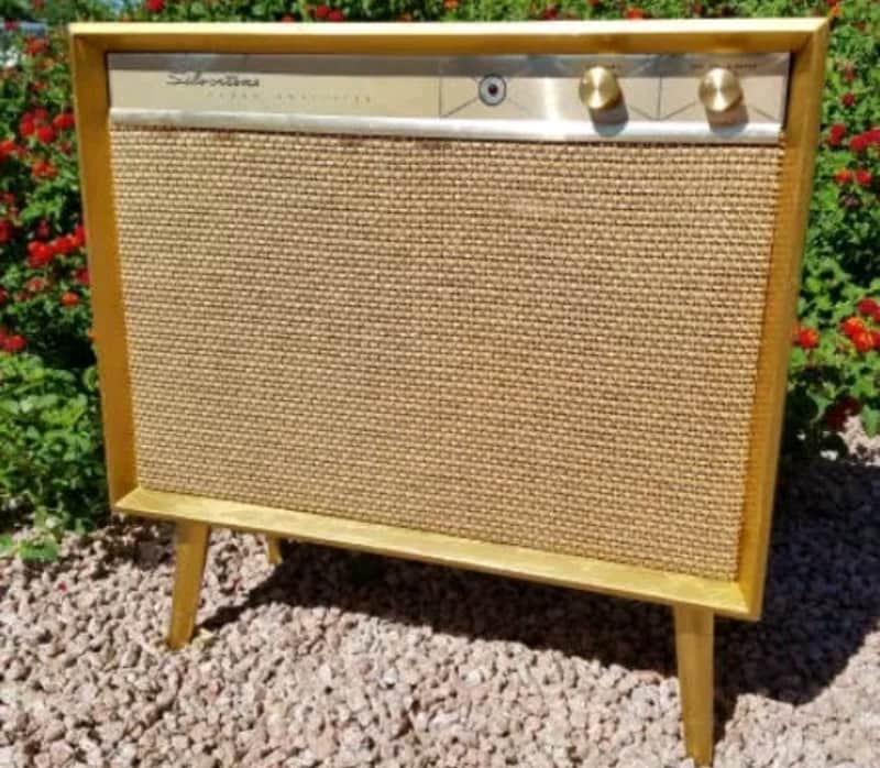Silvertone Vintage Tube Amp 1961 Refinished Gold Top Sounds Amazing Delta Blues Sound image 1