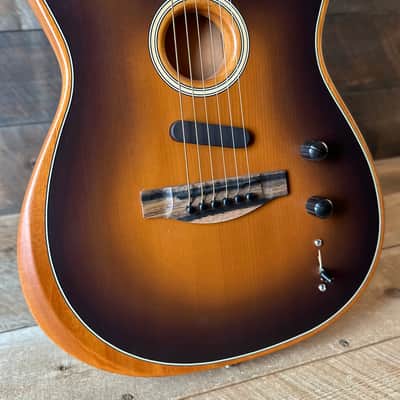 Used Fender American Acoustasonic Telecaster - Sunburst image 2
