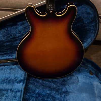 1973 Yamaha SA-50 Semi-Hollow MIJ Sunburst w/ Original Hardshell Case image 4