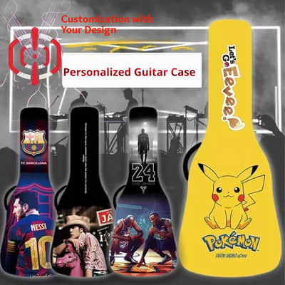 Personalized Custom Graphic Guitar Gig Bag Guitar Case, 40" / 41" Size image 1