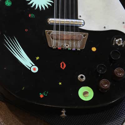 Danelectro Teardrop Bellzouki 7010 2 Pickup Electric Guitar Black Space + HSC image 5