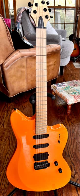 Jericho Guitars Captive Soulmaster w/ no pickguard -Orange Gloss - Gloss image 1