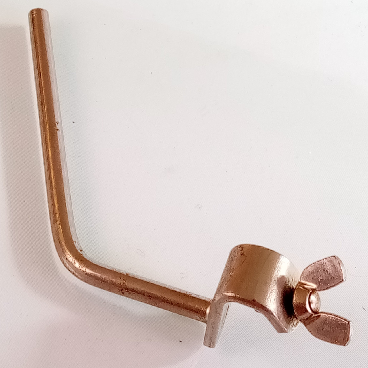 Ludwig Bass Drum Clamp-On Spur Nickel Leg Spike Vintage 40s Walberg&Auge W&A US — main photograph