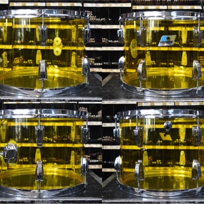 Vintage Ludwig Yellow Vistalite, Super Clean "Bonham" sizes: 14, 16, 18, 26 image 10