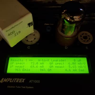 Sylvania 1% Tight Matched JAN-CHS-5932 tNOS AT1000 TESTED Vacuum Tube military black plate rugged 6L6 Beam Power Tetrode 1950-1958 image 3