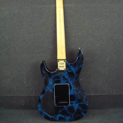 Shadow S-110 Blue/Black Swirl Finish Double Cutaway Electric Guitar W/Case image 2