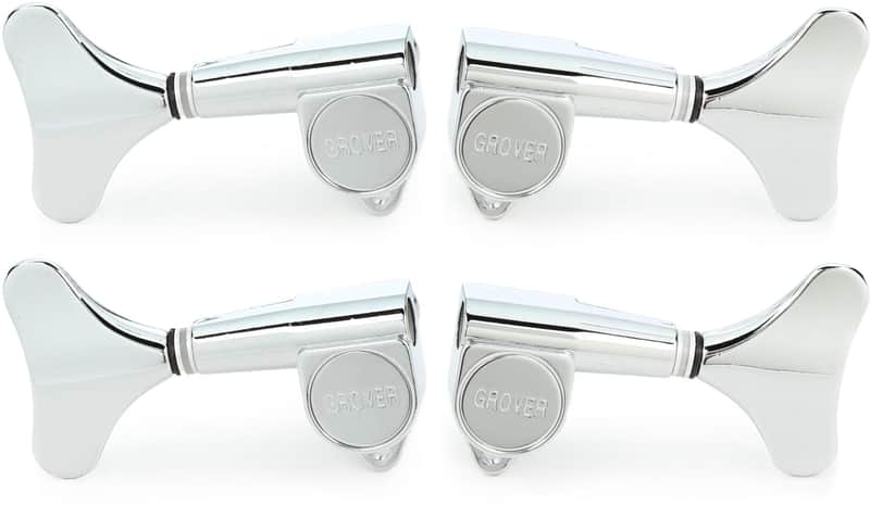 Grover 144C Mini Bass Tuning Machines Set - 2+2 - Chrome image 1