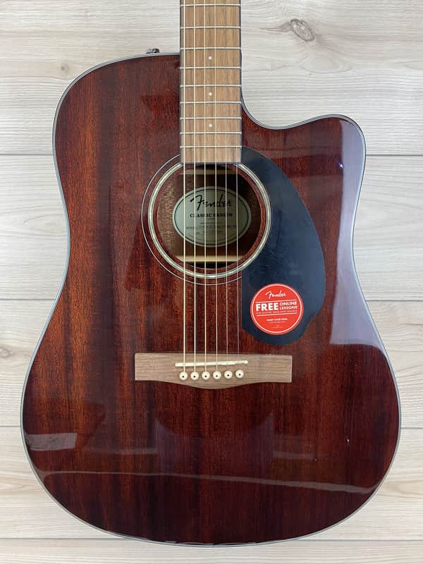 OPEN BOX - Fender CD-60SCE Dreadnought Acoustic-Electric Guitar All Mahogany image 1