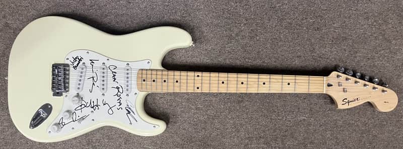 Squier- Affinity Strat, signed by Los Lobos image 1