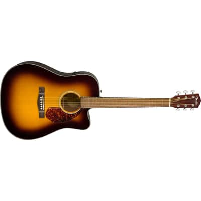 Fender CD-140SCE Dreadnought Acoustic Guitar, Walnut fingerboard, Sunburst, 0970213332 image 3