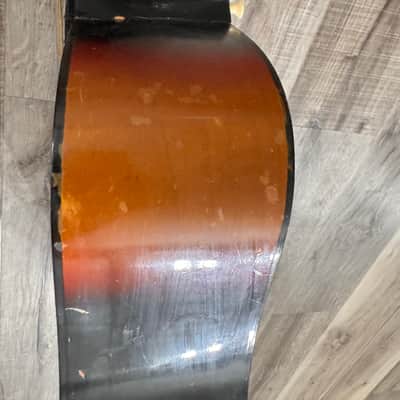 Vintage Tiesco Checkmate Guitar 1970 Sunburst 6 String Classical Flattop image 12