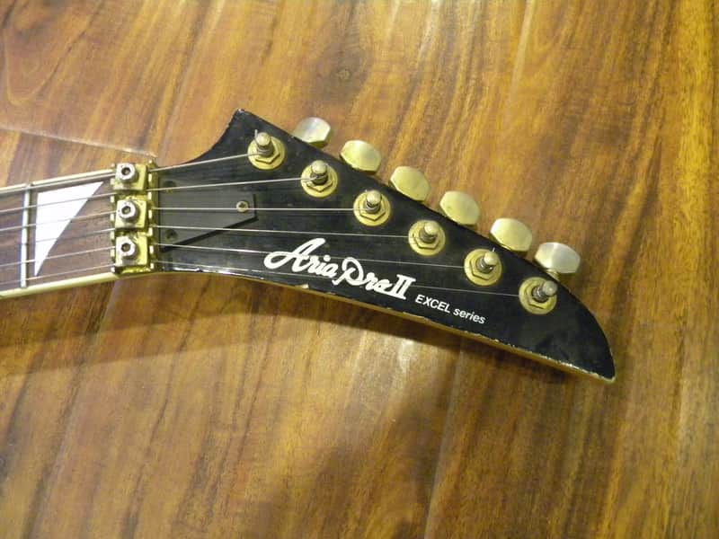 Aria Pro II Excel Series Metal 80's Dark Maroon Sunburst MADE in