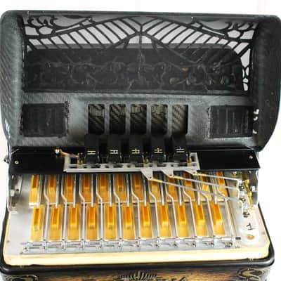 NEW Antique Copper Beltuna "Azteca" Cuadro Vivo Diatonic Button Accordion LMM 34 12 GCF Sol image 3
