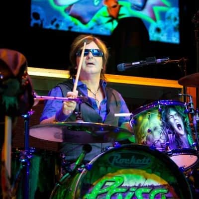 Rikki Rockett's Poison, Rockett Drum Works "Zombie" Kit: 22", 12", 14", 16", 6x14" Snare.  Purple Hardware 2012 - Custom Graphics By Craig Fraser. SIGNED! image 9