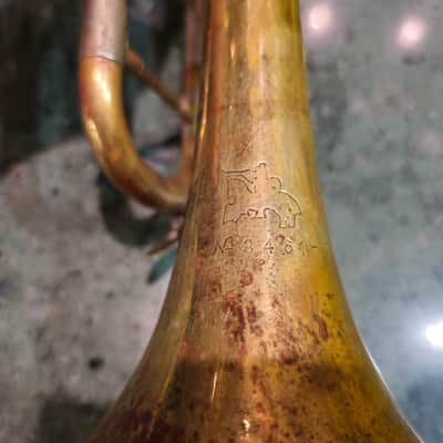 SVintage Soviet Bb Trumpet “Pompovaya Truba” No. 3461 — Moscow Musical Instrument Factory — 1970s — Brass & Silver Finish with Original Velvet Case image 12