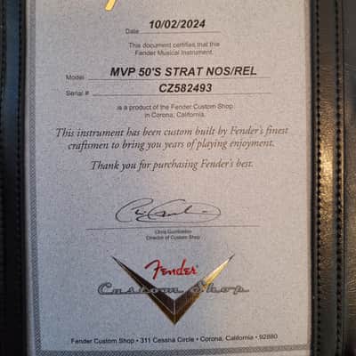 Fender Custom Shop MVP 1956 Stratocaster NOS w/ Relic Hardware - Natural Satin Oil image 9