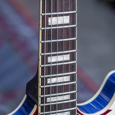 2017 D´Angelico Premier Grateful Dead DC red/white/blue lightning bolt image 6