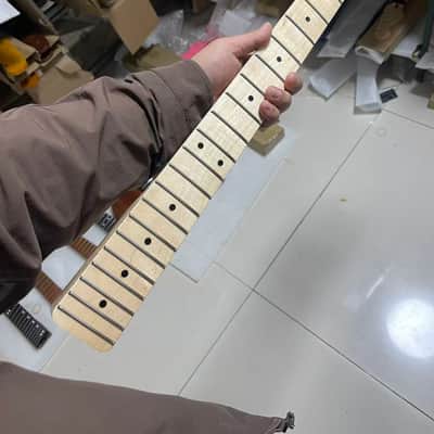30" Short Scale Bass Neck Maple Fingerboard, 30inch Mustang Style, Dot Inlays,2 image 7