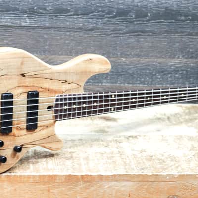 Lakland Skyline Series 55-01 Deluxe Spalted Maple Natural 5-String Electric Bass image 12