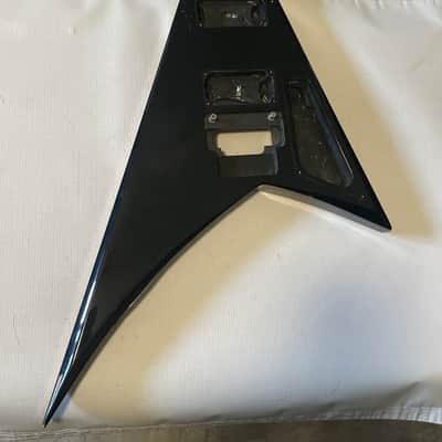 2005 MIJ Jackson RR3 RR Rhoads V Black Guitar Body Floyd Tremolo Ready image 4