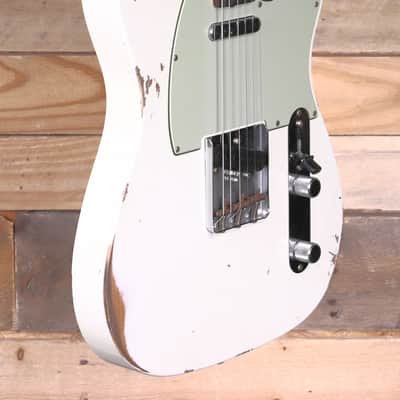 Fender 1963 Telecaster Relic Electric Guitar Aged Olympic White w/ Case image 2