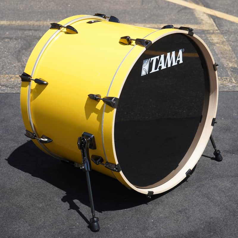 Tama Imperialstar 22" No Mount Bass Drum - Electric Yellow w/ Black Nickel Hardware | 16x22" image 1