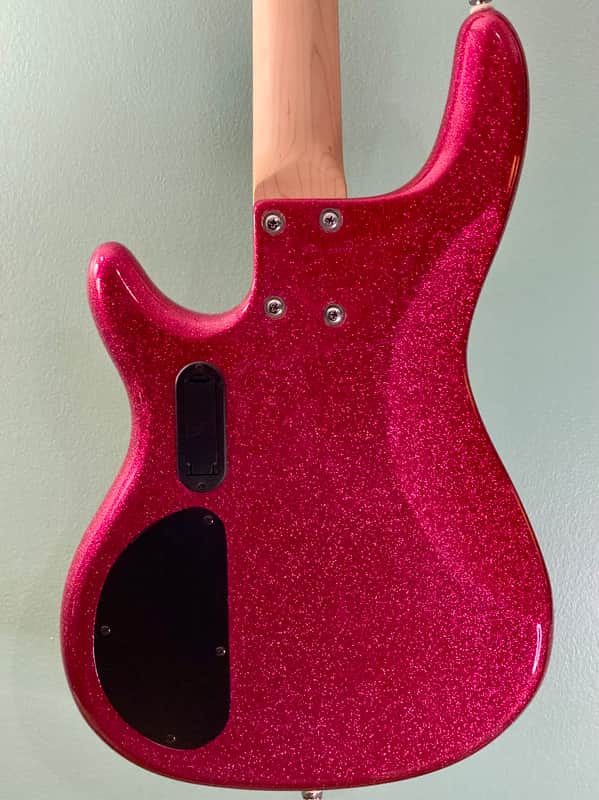 Daisy Rock Atomic Pink Sparkle Rock Candy Bass Guitar Schecter EMG