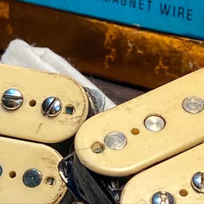 General Vintage Tone  1958 - 1959 PAF humbucker set for Les Paul Holy grail Belden & Corona wire US image 9