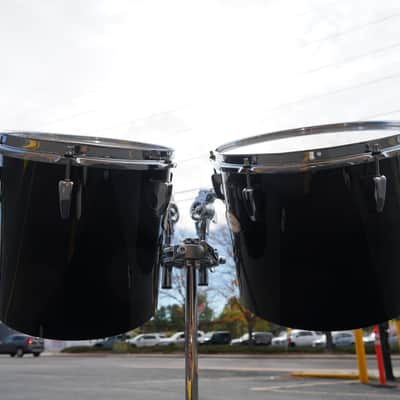 Pearl Concert Series Midnight Black Wrap 10" & 12" Tom Set With Stand Model #PTE-1012 image 9