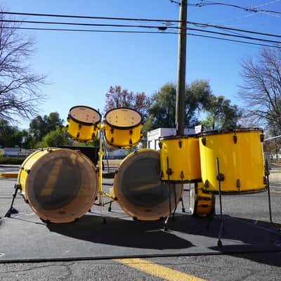 Tama Imperialstar 7-piece Shell Pack w/ Snare Drum & Tom Stand - Electric Yellow with Black Nickel Hardware image 2