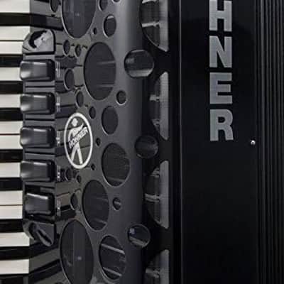 Hohner Amica Forte IV 96 Piano Accordion Included Gigbag and Straps - Jet Black (AMIV96B N) image 2